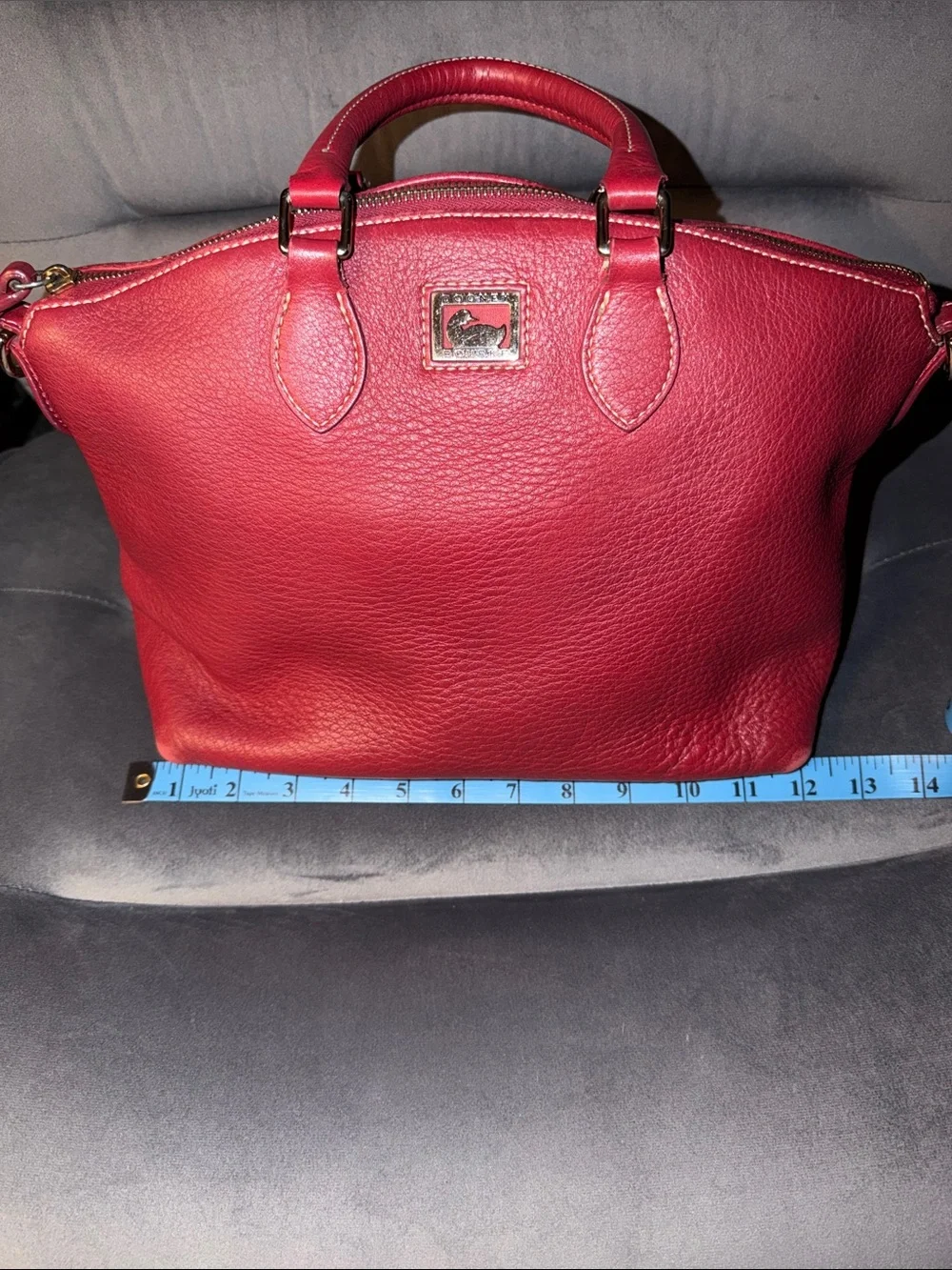 Dooney & Bourke Dillen Red Pebble Leather Satchel (without have crossbody strap)